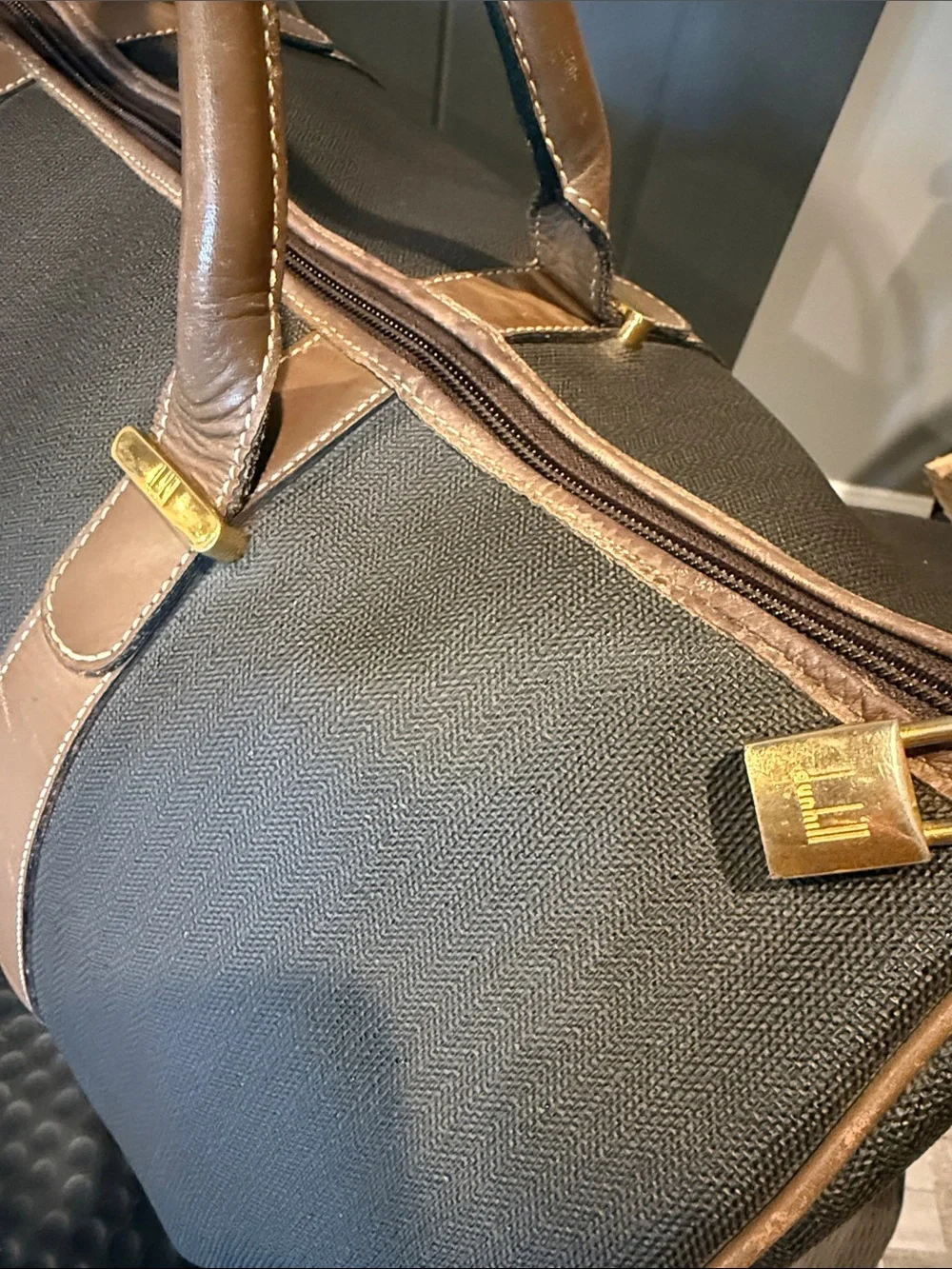 Dunhill Leather Duffel Bag
